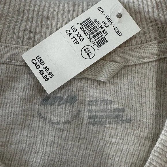 NWT: aerie long sleeve oversized boyfriend t shirt | xxs - Picture 3 of 9